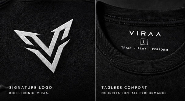 VIRAA Performance Training T-Shirt - Black