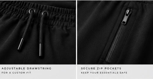 VIRAA Motion Straight-Fit Track Pants - Black